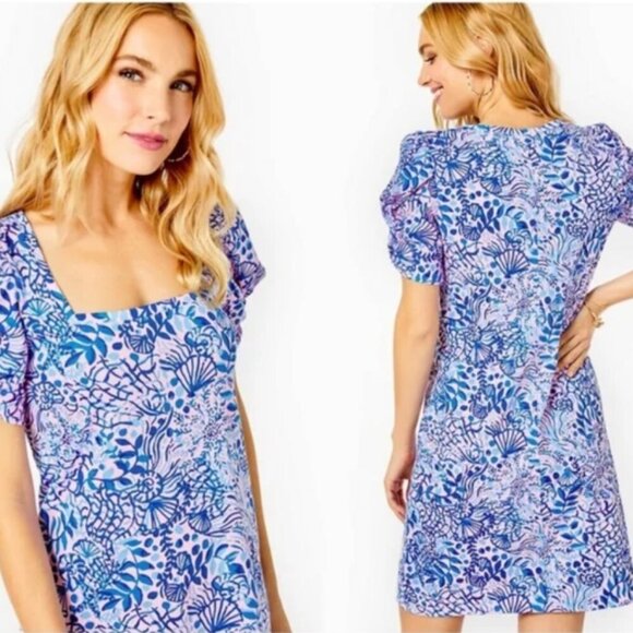 LILLY PULITZER TWIST SLEEVE DRESS, SIZE XS - Picture 1 of 6